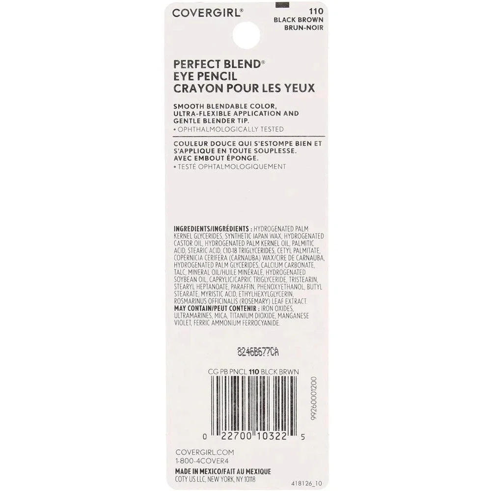 CoverGirl Perfect Blend‎ Eyeliner, Black Brown 110, Water Resistant, 0.03 oz